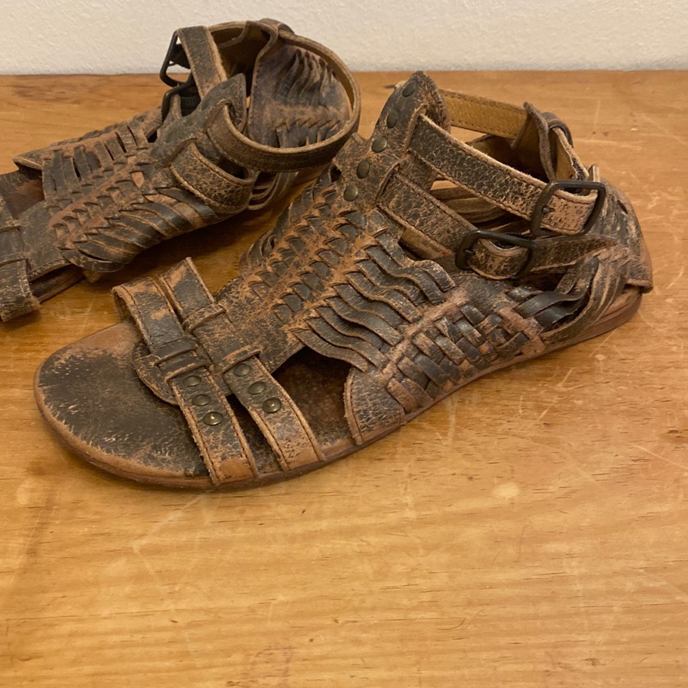 Brown gladiator sandals